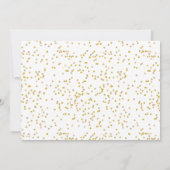 Elegant Gold Dust Confetti Chic Script Wedding Save The Date (Rückseite)
