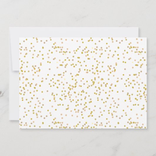 Elegant Gold Dust Confetti Chic Script Wedding Save The Date (Rückseite)