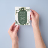 Elegant Gold Eucalyptus Budget Boho Moss Green Flyer (Gruppe)