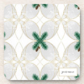 Elegant Gold Eucalyptus MerryMist Holiday Cork Coa Getränkeuntersetzer (Vorderseite)