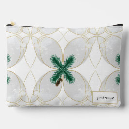 Elegant Gold Eucalyptus MerryMist Holiday Cork Coa Zubehörtasche