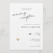Elegant Gold Evening Reception Wedding Einladung (Vorderseite)
