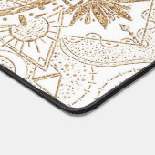 Elegant Gold Eye Sun Moon Mandala White Schreibtischunterlage (Ecke)