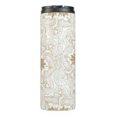 Elegant Gold Eye Sun Moon Mandala White Thermosbecher (Rückseite)