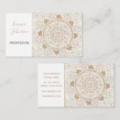 Elegant Gold Eye Sun Moon Mandala White Visitenkarte (Vorne/Hinten)
