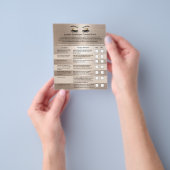 Elegant Gold Eyelash Extensions Liability Waiver Flyer (Gruppe)