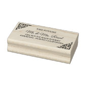 Elegant Gold Filigree , Hochzeit-Rücksendeadresse Gummistempel (Stempel)