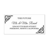 Elegant Gold Filigree , Hochzeit-Rücksendeadresse Gummistempel (Prägung)