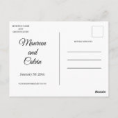 Elegant Gold Filigree on White, Save the Date Postkarte (Rückseite)