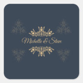 Elegant Gold Filigree Personalized Name Stickers (Vorderseite)