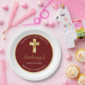 Elegant Gold First Holy Communion Vielen Dank Pappteller (Party)