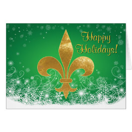 Elegant Gold Fleur Green Holiday