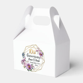 Elegant Gold Floral 10-Jahres-Jubiläum Geschenkschachtel