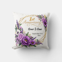 Elegant Gold Floral 1. Hochzeitstag
