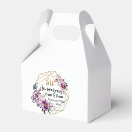 Elegant Gold Floral 5-Jahres-Jubiläum Geschenkschachtel