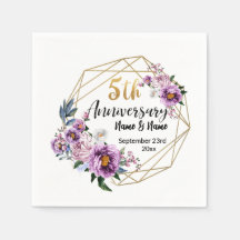Elegant Gold Floral 5-Jahres-Jubiläum