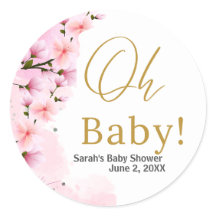 Elegant Gold Floral Baby Shower