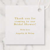 Elegant Gold Floral Composition Foil Gift Tag (Rückseite)