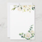 Elegant Gold Floral Greenerity Einladung Hochzeit (Rückseite)