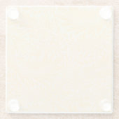 Elegant Gold Floral Larkspur Botanisch Glasuntersetzer (Rückseite)