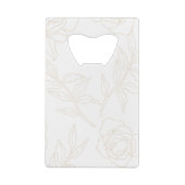 Elegant Gold Floral Monogram Wedding Geldbeutel Flaschenöffner (Rückseite)