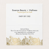 Elegant Gold Floral Paisley Lace Visitenkarten (Innenseite Aufgefaltet)