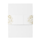 Elegant Gold Floral Peony Wedding Monogram Einladungsbanderole (Rückseitenbeispiel)