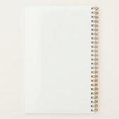 Elegant Gold Floral Personalisiert Wochen/Monat Planer (Rückseite)