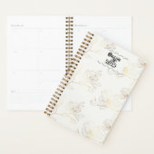 Elegant Gold Floral Personalisiert Wochen/Monat Planer (Anzeige)