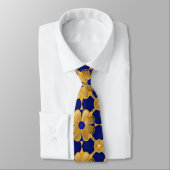 Elegant Gold Floral Tie – Luxury Accessory for Men Krawatte (Gebunden)