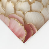 Elegant Gold Floral Typography Fleecedecke (Ecke)