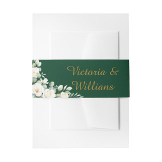 Elegant Gold Floral Wedding Belly Band