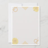 Elegant Gold Floral Wedding Invitation - Chic Gold Einladung (Rückseite)