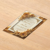 Elegant Gold Floral Wedding Invitation with Luxury Acryleinladungen (Ablage )