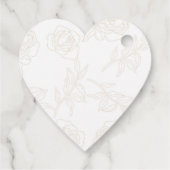 Elegant Gold Floral Wedding Vielen Dank Geschenkanhänger (Rückseite)