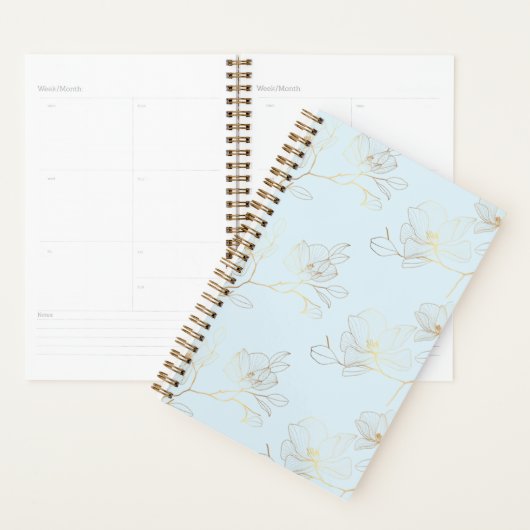 Elegant Gold Floral Wochen/Monat Planer (Anzeige)