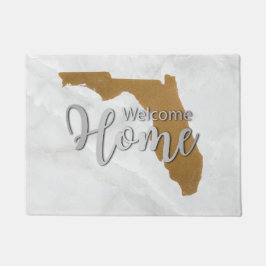 Elegant Gold Florida State Map Welcome Home Fußmatte