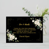 Elegant GOLD FOIL Bestätigung Danke Karte (Stehend vorne)