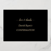 Elegant GOLD FOIL Bestätigung Danke Karte (Rückseite)