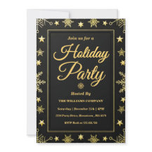 Elegant Gold Foil Corporate Holiday Party