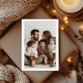 "Elegant Gold Foil Frohe Weihnachten Foto Folieneinladung
