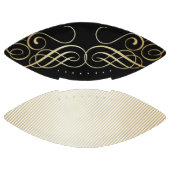 Elegant Gold Foil Look Scrollwork Script Stripes Football (Paneele)