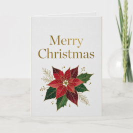Elegant Gold Foil Merry Christmas Card Karte