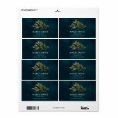 ELEGANT GOLD FOIL NAVY UNTERWASSER MEERESWEED WEDD (Vorne)