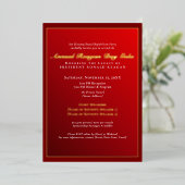 Elegant Gold Foil Reagan Day Gala Fundraiser Folieneinladung (Stehend vorne)