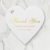 Elegant Gold Foil Wedding Vielen Dank Geschenkanhänger (Vorderseite)