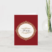 Elegant Gold Formal Calligraphy Script Vielen Dank Einladung (Vorderseite)