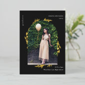 Elegant Gold Foto Foil Einladung (Stehend vorne)