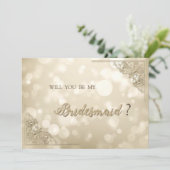 Elegant Gold Frame Bokeh Einladung (Stehend Vorderseite)