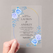 Elegant Gold Frame Wedding  Acryleinladungen (Insitu (Handheld))